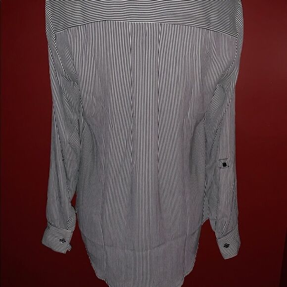Jones New York Button Down Stripe Blouse - Picture 5 of 8